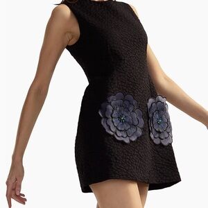 Cynthia Rowley Jacquard 3D Flower Pocket Minidress - New With Tags